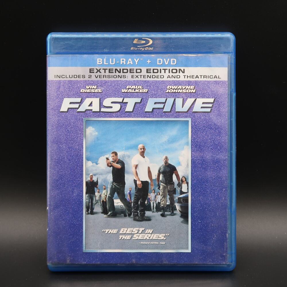 Fast Five  Blu Ray DVD Digital Combo Pack Vin Diesel Paul Walker Dwayne Johnson
